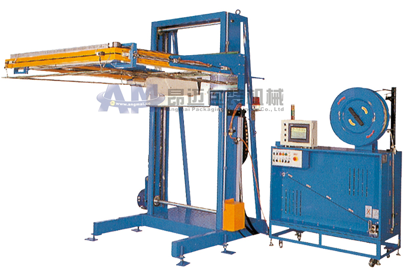 Automatic pallet strapping machine
